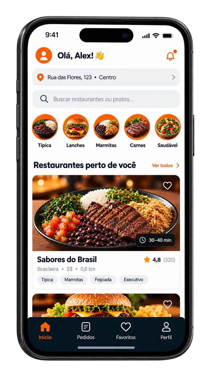 Aplicativo Membero com restaurantes e pratos
